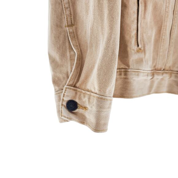 Levi’s Men’s Jean Jacket Vintage Fit Trucker Denim Tan Size XXL Button Front - Picture 6 of 16